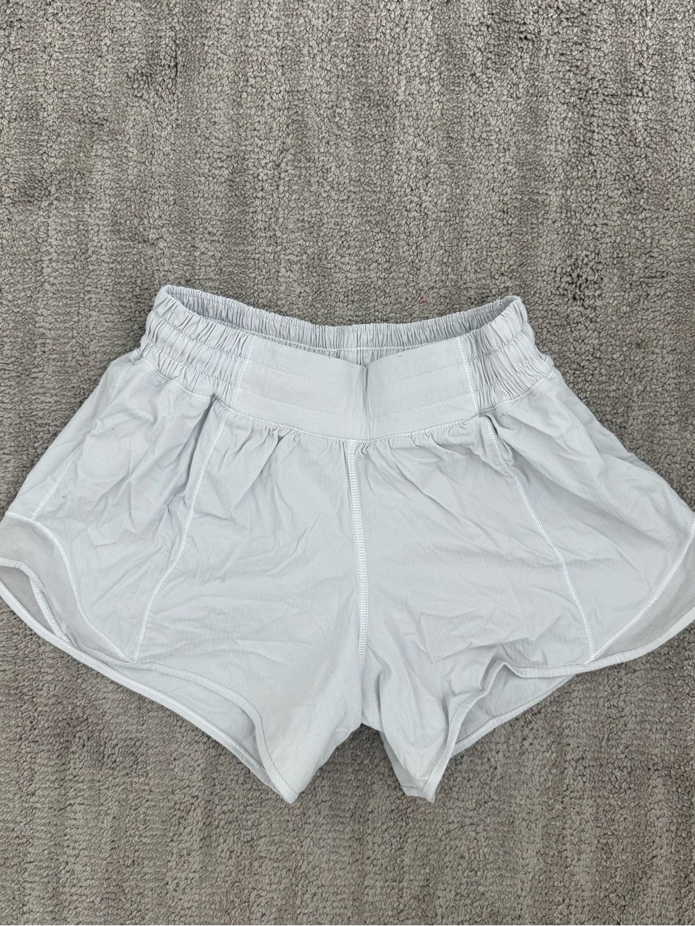 Women's Lululemon Light Gray Athletic Shorts - Elastic Waist